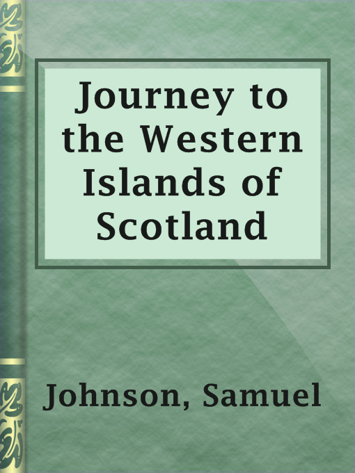 Cover image for Journey to the Western Islands of Scotland